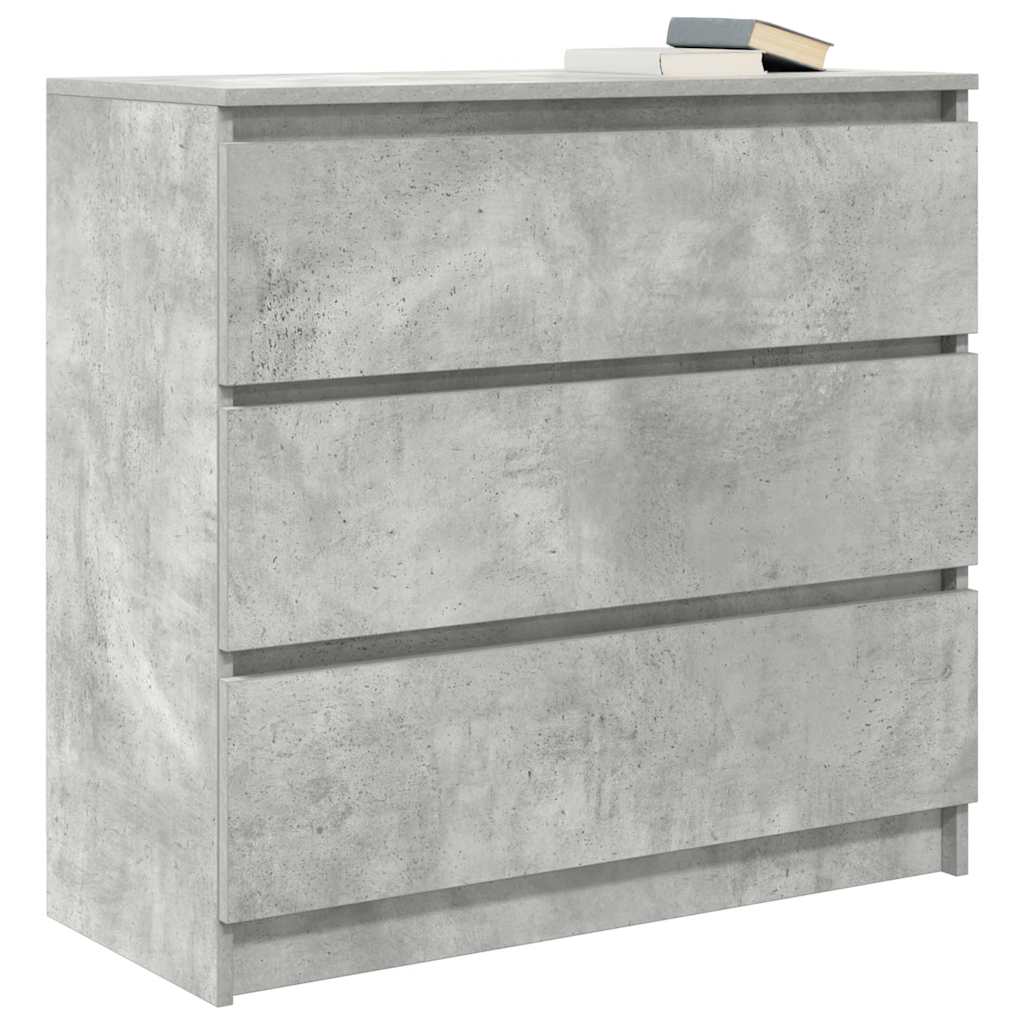 Sideboard Concrete Grey 80x35x76 cm Engineered Wood